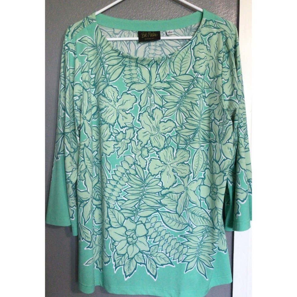 Bob Mackie Lime Blouse